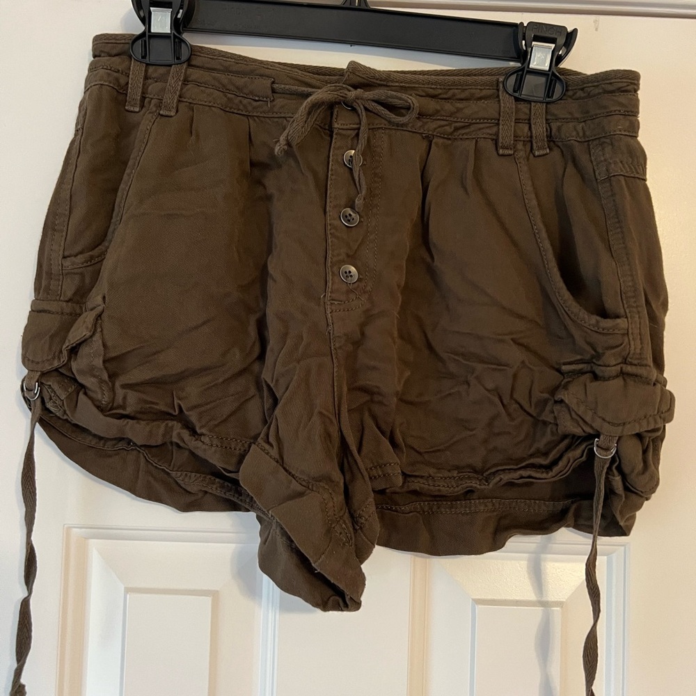 Women's Dark Green Casual Shorts